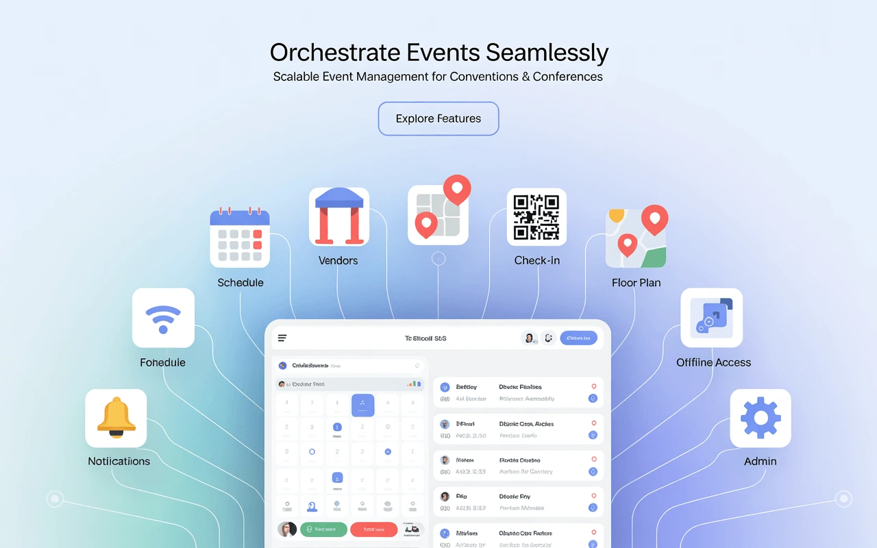 Unified Event Management App with Offline Mode & Admin Panel